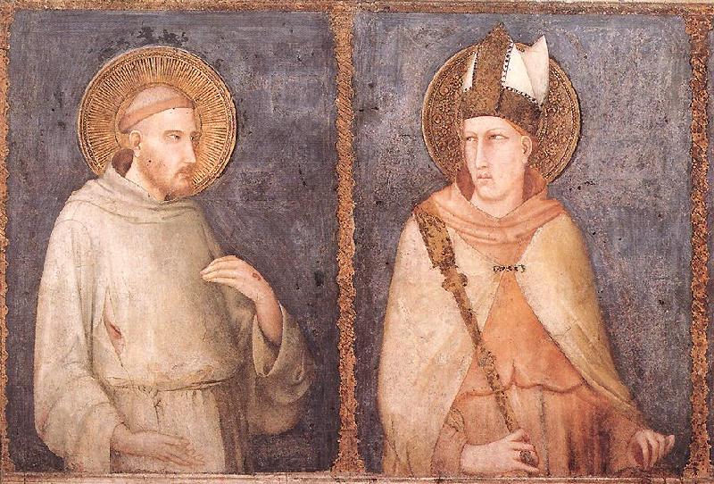 Simone Martini t Francis and St Louis of Toulouse Norge oil painting art